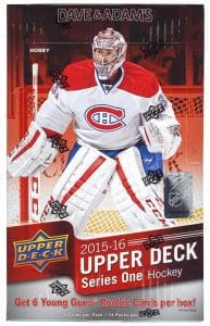 2015-16 Upper Deck Series 1 Hockey Hobby Box Sealed