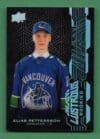 Elias Pettersson 2018-19 UD Black Lustrous Rookies Auto RC #LR-EP