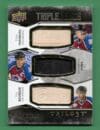Forsberg, Sakic, Bourque 2017-18 UD Trilogy Triple Relics /25 TR-PSB