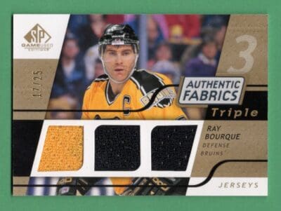 Ray Bourque 2008-09 UD SP Game Used Authentic Fabrics /25 #3AF-BQ