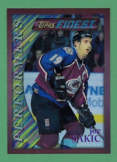 Joe Sakic 1995-96 Topps Finest Performers Refractor #80