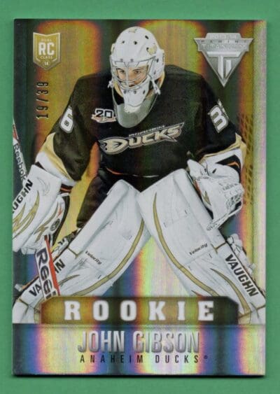 John Gibson 2013-14 Panini Titanium Draft Pick Rookie 19/39 #317