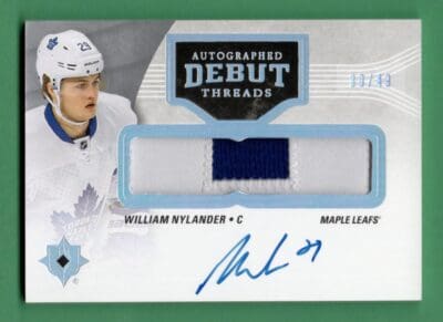 William Nylander 2016-17 UD Ultimate Autographed Debut Threads 30/49 DT-WN