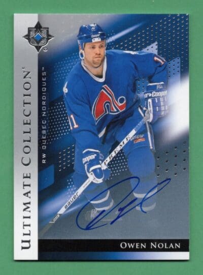 Owen Nolan 2024-25 Upper Deck Ultimate Collection Silver Auto #92