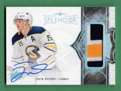 Jack Eichel 2019-20 Upper Deck The Cup Splendor Update Patch Auto #BL-JE