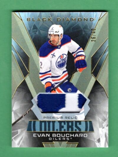 Evan Bouchard 2025-26 Upper Deck Black Diamond Premier Relic /49 #BDB-EB