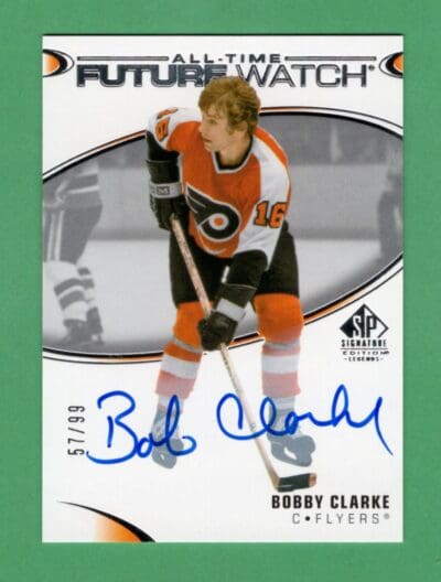 Bobby Clarke 2020-21 Upper Deck SP Legends All-Time Future Watch /99 #412