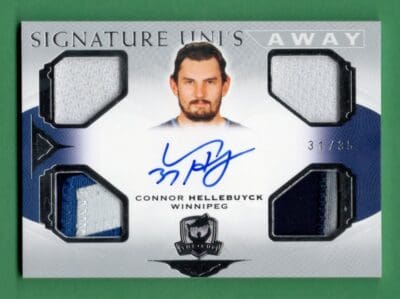 Connor Hellebuyck 2020-21 Upper Deck The Cup Signature Uni's (Away) /35 #SAU-CH