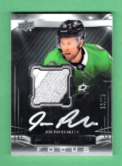 Joe Pavelski 2022-23 Upper Deck Premier Focus Patch/Auto /25 #PFAP-JP