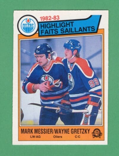 Mark Messier, Wayne Gretzky 1983-84 O-Pee-Chee Oilers Highlights #23