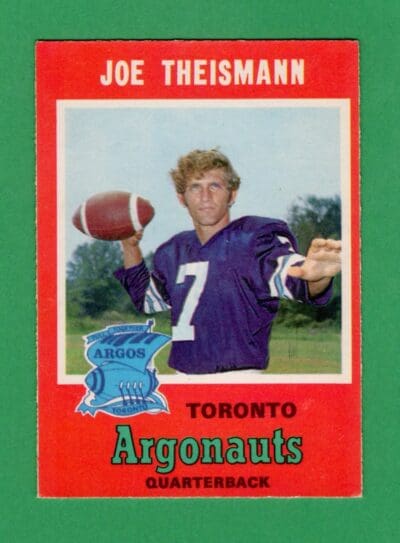 Joe Theismann 1971 O-Pee-Chee CFL Rookie Card #13
