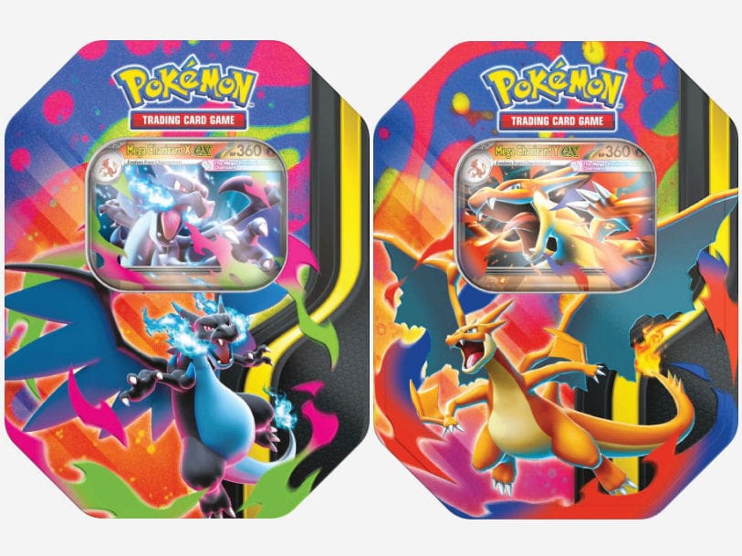 Mega Charizard Y Ex And Mega Charizard X Tins 2026