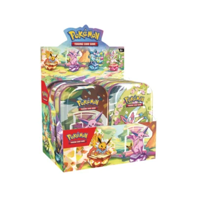 Prismatic Evolutions Mini Tin Display