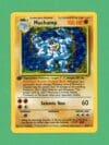 Machop Pokemon 1st Edition Base Set Unlimited Holo Rare 8/102 LP/MP