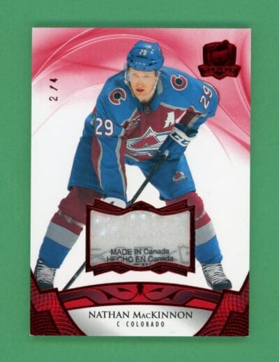 Nathan Mackinnon 2020-21 Upper Deck The Cup Red Laundry Tag /4 #85