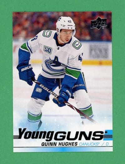 2019-20 UD Quinn Hughes Young Guns Rookie Card RC #249 NM Canucks