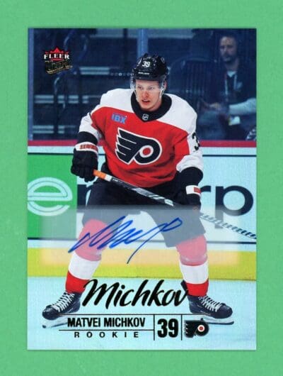 2024-25 Fleer Ultra Matvei Michkov Rainbow Rookie Card RC Auto #238 NM