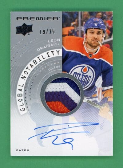 Leon Draisaitl 23-24 Upper Deck Premier Global Notability Patch/Auto /25 #GNA-LD
