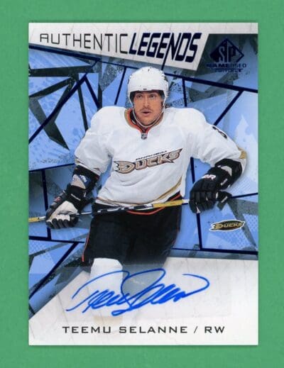 2021-22 UD SP Game Used Teemu Selanne Authentic Legends Auto #104 NM
