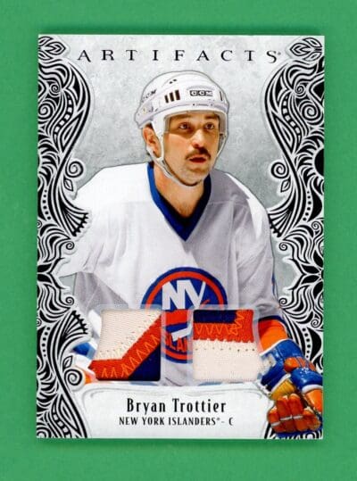 2025-26 UD Artifacts Bryan Trottier Purple Dual Patch Islanders #167 04/15 NM