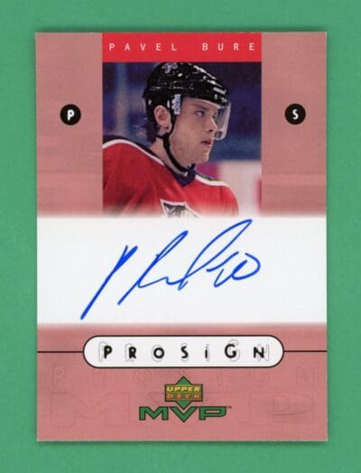 Pavel Bure 1999-00 Upper Deck MVP Prosign Autograph #PB