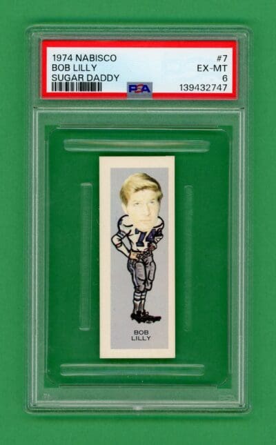 1974 Nabisco Series 1 Bob Lilly Sugar Daddy #7 PSA 6 Dallas Cowboys