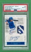 Bo Bichette 2018 Panini National Treasures Game Gear Signatures Platinum 1/1 PSA 8
