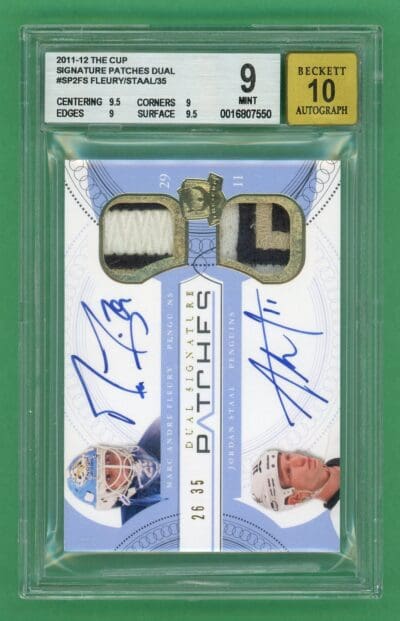 Fleury, Staal 11-12 Upper Deck The Cup Dual Signature Patches /35 #SP2-FS BGS 9