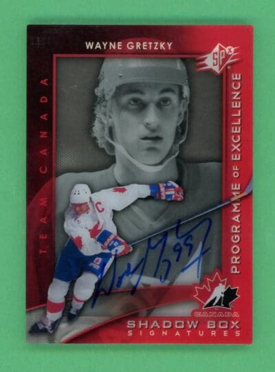 Wayne Gretzky 11-12 UD SPX Programme Of Excellence Shadow Box Signatures #PE-12