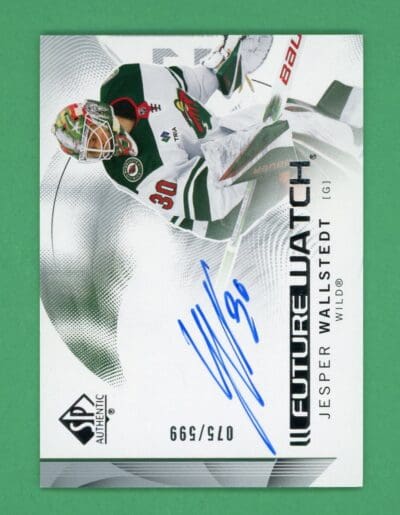 Jesper Wallstedt 24-25 Upper Deck SP Authentic Horizontal Future Watch /599 #103