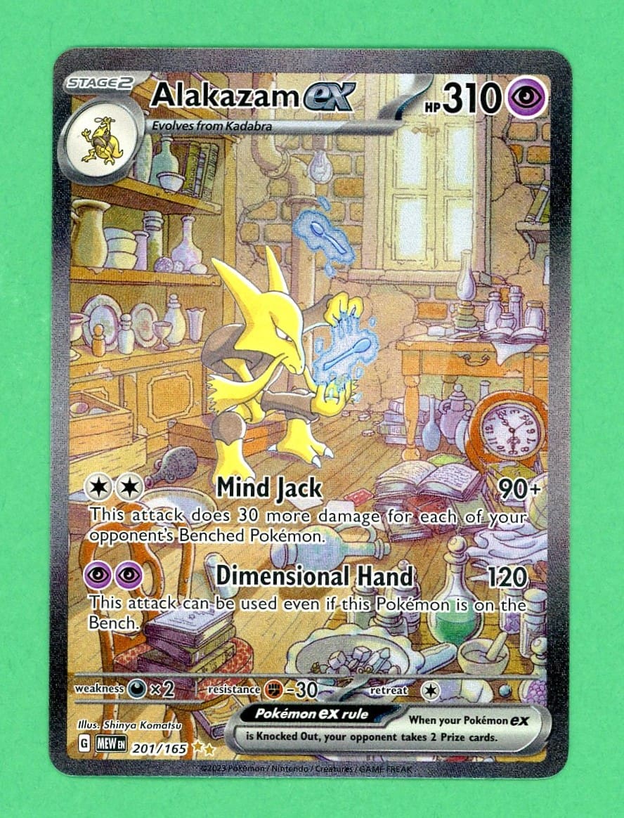 alakazam ex pokemon card Alakazam Ex Pokemon Scarlet & Violet 151 SIR 201/165 NM