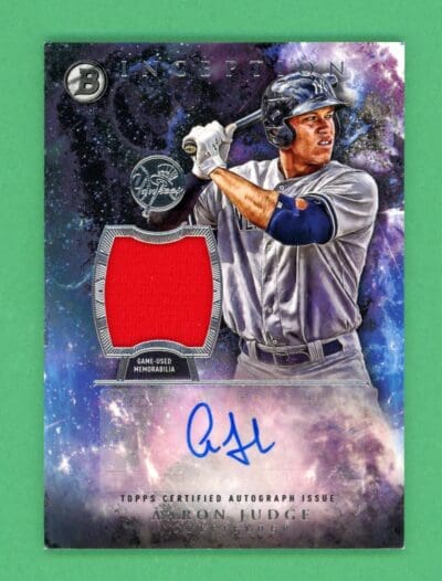Aaron Judge 2016 Topps Bowman Inception Autograph Relic Card Rookie #IAR-AJ