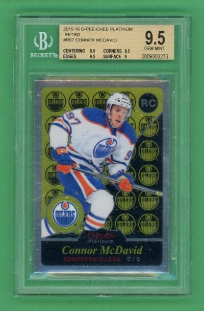 Connor Mcdavid 2015-16 O-Pee-Chee Platinum Marquee Rookie Retro #R97 BGS 9.5
