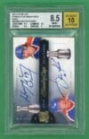 Gretzky, Kurri 11-12 Upper Deck The Cup Dual Stanley Cup Signatures /25 #SC2-KG BGS 8.5