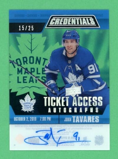 2019-20 UD Credentials John Travares Ticket Access Auto 15/25 TAA-JT NM