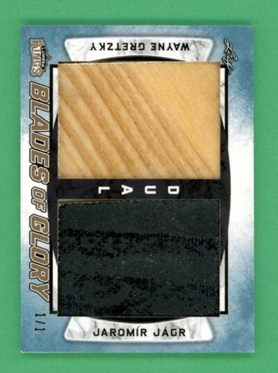 2021-22 Leaf Lumber Wayne Gretzky Jaromir Jagr Dual Stick Relic 1/1 NM