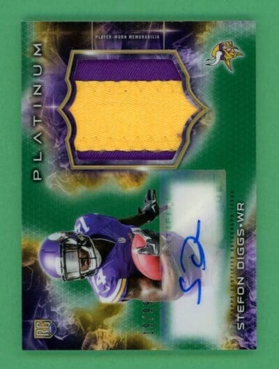 2015 Topps Platinum Stefon Diggs RC Patch Auto Relic #ARP-SD 19/99 NM