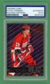 Steve Yzerman 1997 Fleer Skybox Metal Base Card Autographed #51 PSA/DNA