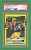 Jordan Love 2020 Panini Donruss Yellow Press Proof Rated Rookie #304 PSA 10