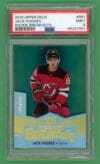 Jack Hughes 2019-20 Upper Deck Rookie Breakouts 025/100 PSA 9
