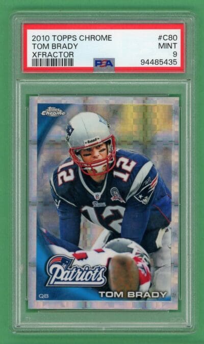Tom Brady 2010 Topps Chrome X-Fractor #C80 PSA 9