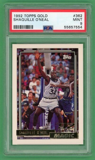 Shaquille O'Neal 1992 Topps Gold Foil Rookie Card #362 PSA 9