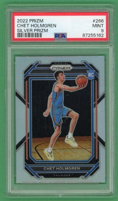 Chet Holmgren 2022-23 Panini Prizm Silver Rookie Card #266 PSA 9