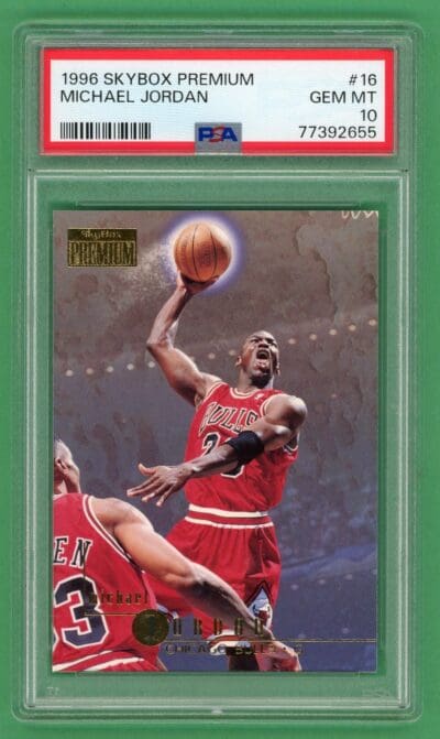 Michael Jordan 1996 Skybox Premium Basketball Card #16 PSA 10