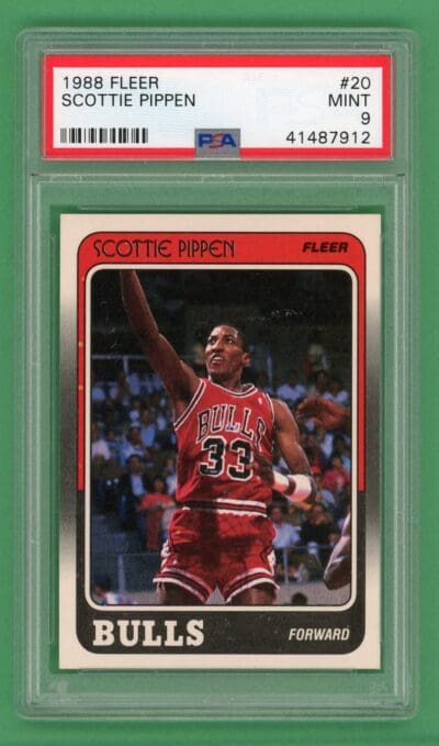 Scottie Pippen 1988-89 Fleer Rookie Card #20 PSA 9