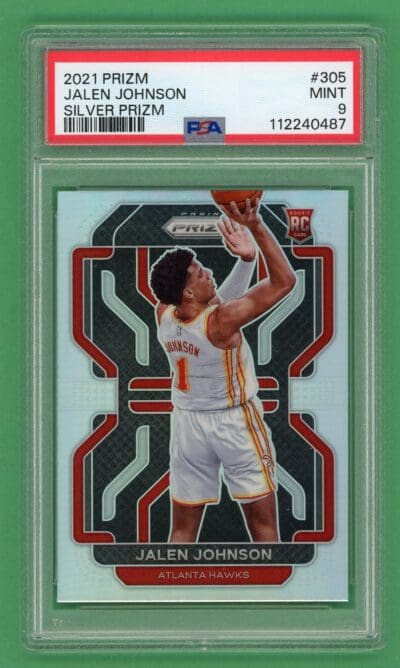 Jalen Johnson 2021-22 Panini Prizm Silver Rookie Card #305 PSA 9