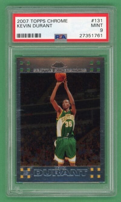 Kevin Durant 2007-08 Topps Chrome Rookie Card #131 PSA 9