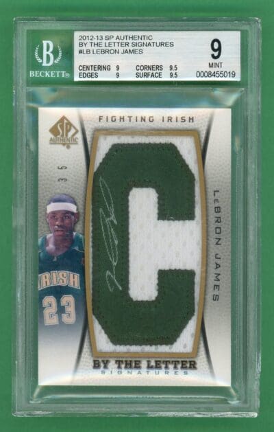 Lebron James 2012-13 Upper Deck SP Authentic By The Letter Signatures /5 BGS 9