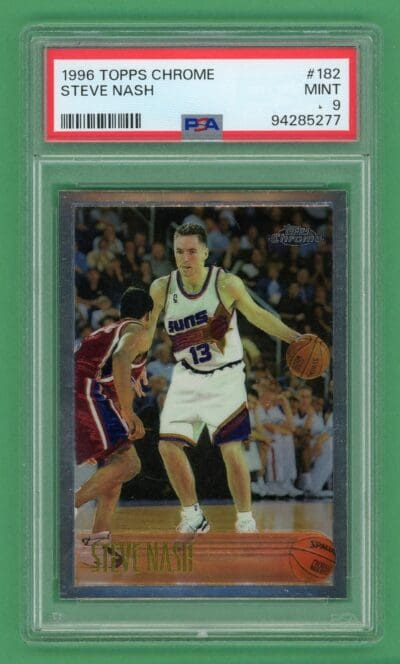 Steve Nash 1996-97 Topps Chrome Rookie Card #182 PSA 9