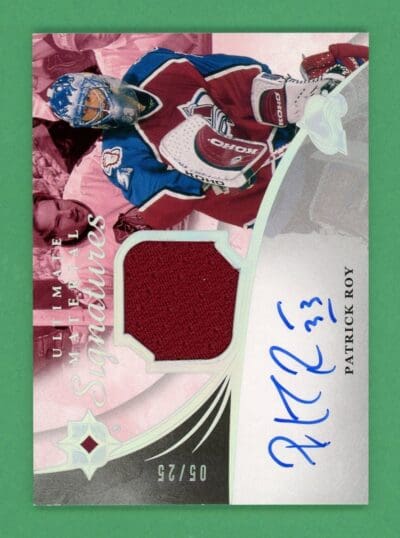 Patrick Roy 2020-21 Upper Deck Ultimate Material Signatures /25 #UMS-PR